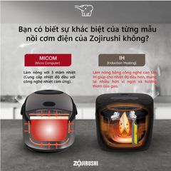 Nồi cơm điện tử cao tần Zojirushi 1L NW-QAQ10-BA - Công nghệ IH, 10 chế độ nấu, sản xuất Nhật Bản, bảo hành 3 năm