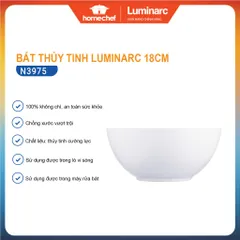 Bát 6 bát tô thủy tinh Luminarc Diwali 18cm, thủy tinh không chì, dùng lò vi sóng, máy rửa bát - N3975 *6