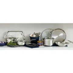 Nồi inox cao cấp 304 Scanpan Impact 18cm - Hàng chính hãng, phù hợp bếp từ, dễ vệ sinh, nắp kính cường lực, an toàn cho sức khỏe.