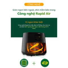 Nồi Chiên Không Dầu Philips HD9280/90 6.2L - Công Nghệ Rapid Air, Đa Chức Năng Nấu Ăn, Giữ Dinh Dưỡng, Hàng Chính Hãng