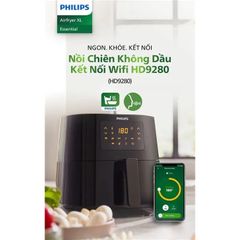 Nồi Chiên Không Dầu Philips HD9280/90 6.2L - Công Nghệ Rapid Air, Đa Chức Năng Nấu Ăn, Giữ Dinh Dưỡng, Hàng Chính Hãng