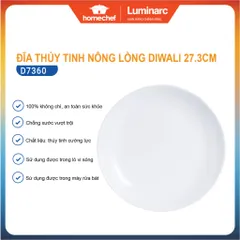 Đĩa thủy tinh Luminarc Diwali 27cm - An toàn lò vi sóng, chống xước, phong cách hiện đại - Hàng chính hãng Pháp