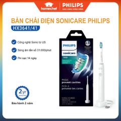 Bàn chải điện Philips Sonic HX3641/41 - Làm sạch răng vượt trội, bảo vệ nướu, thiết kế tiện lợi, bảo hành 2 năm - Hàng chính hãng