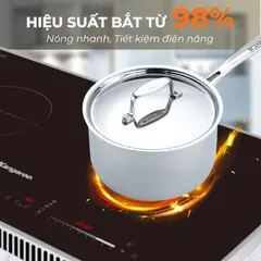 Nồi Inox Scanpan Fusion5 2L/16cm - Đúc Liền 5 Lớp, Dùng Bếp Từ, An Toàn Máy Rửa Bát, Chất Liệu Cao Cấp Chính Hãng