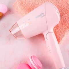 Máy Sấy Tóc Du Lịch Mini Philips BHC010/00 - Công Suất 1200W, Thiết Kế Nhỏ Gọn, Bảo Vệ Tóc Tối Ưu, Thời Trang Hồng Pastel