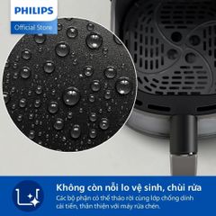 Nồi Chiên Không Dầu Philips NA332/00 6.2L - Công Nghệ RapidAir Plus, Chiên Giòn Ngon & Bảo Hành 2 Năm, Đồ Gia Dụng Nhà Bếp Thông Minh