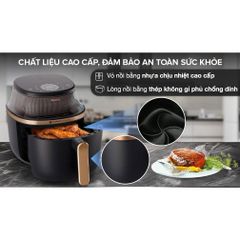 Nồi Chiên Không Dầu Philips NA332/00 6.2L - Công Nghệ RapidAir Plus, Chiên Giòn Ngon & Bảo Hành 2 Năm, Đồ Gia Dụng Nhà Bếp Thông Minh