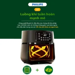 Nồi Chiên Không Dầu Philips HD9285 XXL 7.2L 2000W - Công Nghệ Rapid Air Tiết Kiệm Dầu - Dễ Sử Dụng và Vệ Sinh