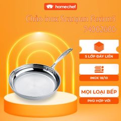 Chảo Inox 5 Lớp Scanpan Fusion5 26cm Cao Cấp, Chịu Nhiệt Cho Bếp Từ, An Toàn Dùng Máy Rửa Bát
