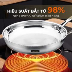 Chảo Inox 5 Lớp Scanpan Fusion5 26cm Cao Cấp, Chịu Nhiệt Cho Bếp Từ, An Toàn Dùng Máy Rửa Bát