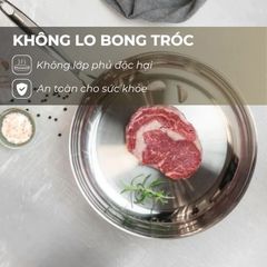 Chảo Inox 5 Lớp Scanpan Fusion5 26cm Cao Cấp, Chịu Nhiệt Cho Bếp Từ, An Toàn Dùng Máy Rửa Bát