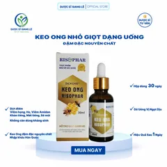 Dịch Chiết Keo Ong Dạng Uống Đậm Đặc - Hỗ Trợ Ho, Đau Họng, Kháng Viêm, Tăng Cường Đề Kháng, An Toàn Cho Trẻ Em Và Phụ Nữ Mang Thai