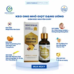 Dịch Chiết Keo Ong Dạng Uống Đậm Đặc - Hỗ Trợ Ho, Đau Họng, Kháng Viêm, Tăng Cường Đề Kháng, An Toàn Cho Trẻ Em Và Phụ Nữ Mang Thai