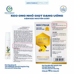 Dịch Chiết Keo Ong Dạng Uống Đậm Đặc - Hỗ Trợ Ho, Đau Họng, Kháng Viêm, Tăng Cường Đề Kháng, An Toàn Cho Trẻ Em Và Phụ Nữ Mang Thai