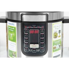 Nồi áp suất điện tử Philips HD2237 6L 1300W - Thiết kế hiện đại, chế độ nấu đa dạng, giữ nhiệt 24h, bảo hành 2 năm