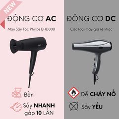 Máy Sấy Tóc Philips BHC015 - 1200W, Công Nghệ ThermoProtect, Thiết Kế Nhỏ Gọn, 3 Chế Độ Sấy, Dễ Dàng Mang Đi Du Lịch
