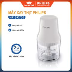Máy Xay Thịt Philips HR1393 - Công Suất 450W, Dung Tích 0.7L, Hàng Chính Hãng, Bảo Hành 2 Năm, Tiện Dụng Cho Nội Trợ