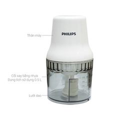 Máy Xay Thịt Philips HR1393 - Công Suất 450W, Dung Tích 0.7L, Hàng Chính Hãng, Bảo Hành 2 Năm, Tiện Dụng Cho Nội Trợ