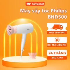 Máy Sấy Tóc Philips BHD300 - 1600W, Công Nghệ ThermoProtect, Thiết Kế Gọn Nhẹ, Bảo Hành 2 Năm, Tạo Kiểu Tóc Dễ Dàng