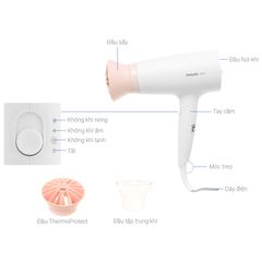 Máy Sấy Tóc Philips BHD300 - 1600W, Công Nghệ ThermoProtect, Thiết Kế Gọn Nhẹ, Bảo Hành 2 Năm, Tạo Kiểu Tóc Dễ Dàng