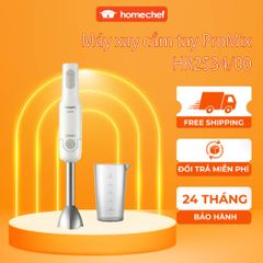 Máy Xay Cầm Tay Philips HR2534 650W - Lưỡi Inox Đa Năng, Xay Sinh Tố, Cháo, Hàng Chính Hãng, Bảo Hành 2 Năm