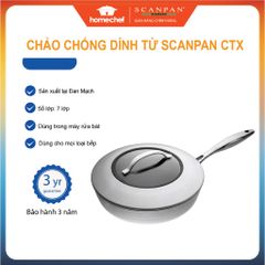 Chảo Chống Dính Liền Khối Scanpan CTX 28cm - 7 Lớp Đúc Sang Trọng Dùng Bếp Từ, An Toàn Chống Dính PFOA - Bảo Hành 3 Năm