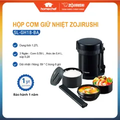Hộp Cơm Giữ Nhiệt Zojirushi SL-GH18-BA 1.27L – Giữ Nóng Lên Đến 6 Tiếng, Thiết Kế 3 Ngăn Tiện Lợi