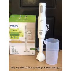 Máy Xay Cầm Tay Philips HR2531 650W - Đa Năng Xay Nhuyễn, Dễ Vệ Sinh, Bảo Hành 2 Năm, Phù Hợp Mọi Căn Bếp