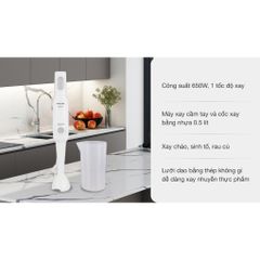 Máy Xay Cầm Tay Philips HR2531 650W - Đa Năng Xay Nhuyễn, Dễ Vệ Sinh, Bảo Hành 2 Năm, Phù Hợp Mọi Căn Bếp