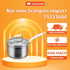 Nồi inox 304 Scanpan Impact 1.8L 16cm - Được thiết kế cho bếp từ, máy rửa bát, truyền nhiệt nhanh, chống xước, an toàn và hiện đại