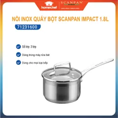 Nồi inox 304 Scanpan Impact 1.8L 16cm - Được thiết kế cho bếp từ, máy rửa bát, truyền nhiệt nhanh, chống xước, an toàn và hiện đại