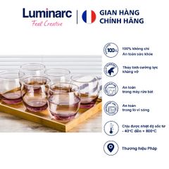 Bộ Cốc Thủy Tinh Thấp Màu Hồng Luminarc Salto 6 Chiếc 32cl - Thiết Kế Hiện Đại, An Toàn Và Tiện Ích Cho Bếp Nhà