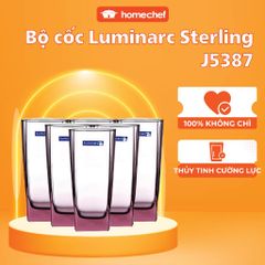 Bộ cốc uống nước thủy tinh Luminarc Sterling 6 chi tiết màu hồng 330ml - An toàn, bền màu, phong cách hiện đại cho không gian bếp