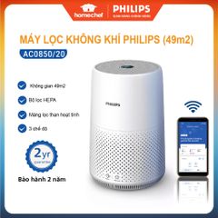 Máy Lọc Không Khí Philips AC0850/20 - Wifi, Diện Tích 49m2, 99,9% Vi-rút, Bảo Hành 2 Năm, Cảm Biến Thông Minh, Tiết Kiệm Năng Lượng