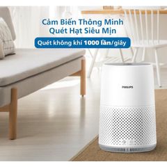 Máy Lọc Không Khí Philips AC0850/20 - Wifi, Diện Tích 49m2, 99,9% Vi-rút, Bảo Hành 2 Năm, Cảm Biến Thông Minh, Tiết Kiệm Năng Lượng