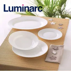 Bộ đĩa thủy tinh Luminarc Everyday 12 chi tiết EV12Q - An toàn với lò vi sóng và máy rửa bát, Thiết kế hiện đại cho không gian bếp
