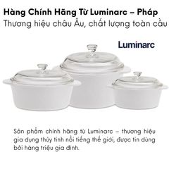 Nồi Thủy Tinh Luminarc Blooming C6310, Dung Tích 1.5L, Bền Chắc, Dùng Bếp Ga & Hồng Ngoại, Sản Xuất Tại Pháp