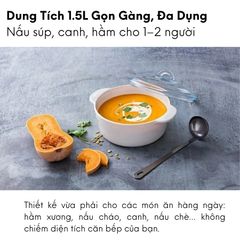 Nồi Thủy Tinh Luminarc Blooming C6310, Dung Tích 1.5L, Bền Chắc, Dùng Bếp Ga & Hồng Ngoại, Sản Xuất Tại Pháp