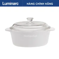 Nồi thủy tinh Luminarc Blooming C6315, dung tích 1L, dùng bếp ga, bếp hồng ngoại, sản xuất tại Pháp