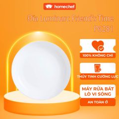 Đĩa thủy tinh sâu lòng Luminarc Friend's Time 21cm P6281 - An toàn lò vi sóng, máy rửa bát, Chất lượng cao từ Pháp