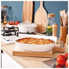 Khay Nướng Thủy Tinh Chịu Nhiệt Luminarc Cuisine Carine 34x25 cm P4027 - An Toàn Cho Lò Vi Sóng Và Lò Nướng