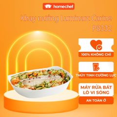 Khay Nướng Thủy Tinh Chịu Nhiệt Luminarc Cuisine Carine 30x22 cm - Dùng Trong Lò Nướng và Lò Vi Sóng, Hàng Chính Hãng