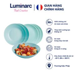 Bộ 6 đĩa thủy tinh Luminarc Diwali màu xanh ngọc DW6A - Sang trọng, an toàn, chất lượng cao cho bếp và bàn ăn hiện đại