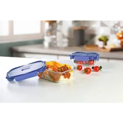 Hộp đựng thực phẩm thủy tinh Luminarc Purebox Putina 520ml - Hình vuông, an toàn cho lò vi sóng và máy rửa bát