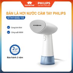 Bàn Ủi Hơi Nước Cầm Tay Philips STH1000 - Du Lịch Tiện Dụng, Công Suất 980W, Dễ Dàng Uốn Nếp, Bảo Hành 2 Năm