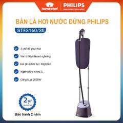 Bàn ủi hơi nước đứng Philips STE3160 - Công suất 2000W, khử mùi, diệt khuẩn 99.9% - Đồ gia dụng tiện ích cho gia đình