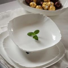 Bộ 6 Đĩa Thủy Tinh Sâu Đáy Lotusia 22cm - Sang Trọng, An Toàn Cho Mọi Bữa Ăn - Dùng Trong Lò Vi Sóng Và Máy Rửa Bát