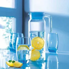 Bộ bình cốc Luminarc Ice Blue 5 chi tiết - J1799, màu sắc trẻ trung, chống xước tối ưu