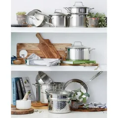Nồi inox 304 Scanpan Impact 24cm 4.8L - Thiết kế sang trọng, chống dính, dùng trên bếp từ và máy rửa bát, hàng chính hãng Đan Mạch