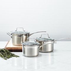 Bộ Nồi Inox 304 Cao Cấp Scanpan Impact 16/18/20cm - Chịu Nhiệt Tốt, Dùng Bếp Từ, An Toàn Máy Rửa Bát - Hàng Chính Hãng Đan Mạch
